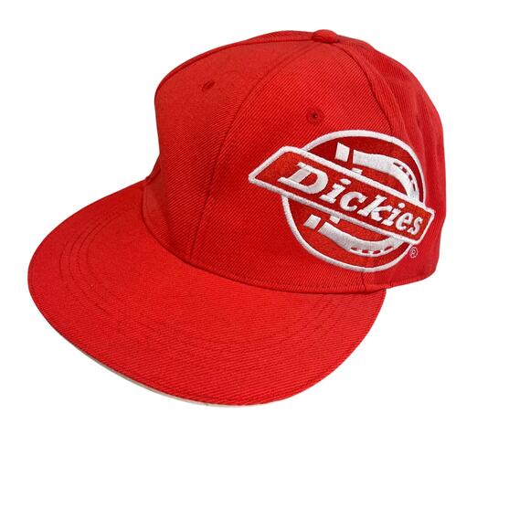Dickies Fitted Baseball Hat Men's Size XL Red With White Embroidered Logo - Picture 1 of 6